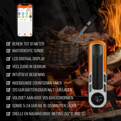 GrillMaster Pro - Draadloze BBQ Thermometer