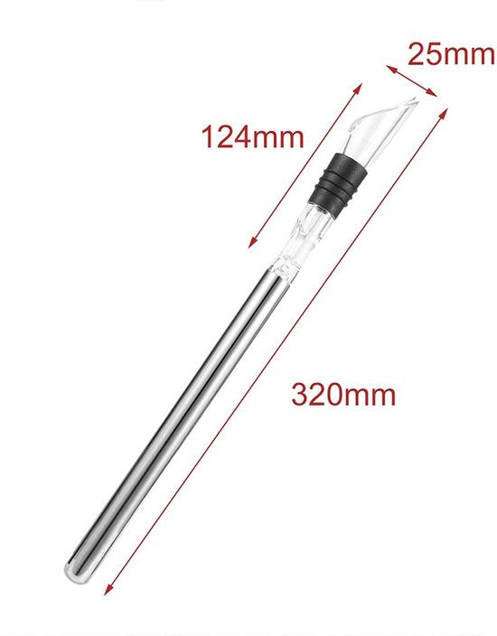 Luxe Wijnkoeler Stick met Schenktuit & Wijnstopper