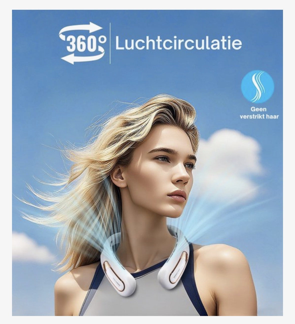 CoolBreeze Draagbare nekventilator